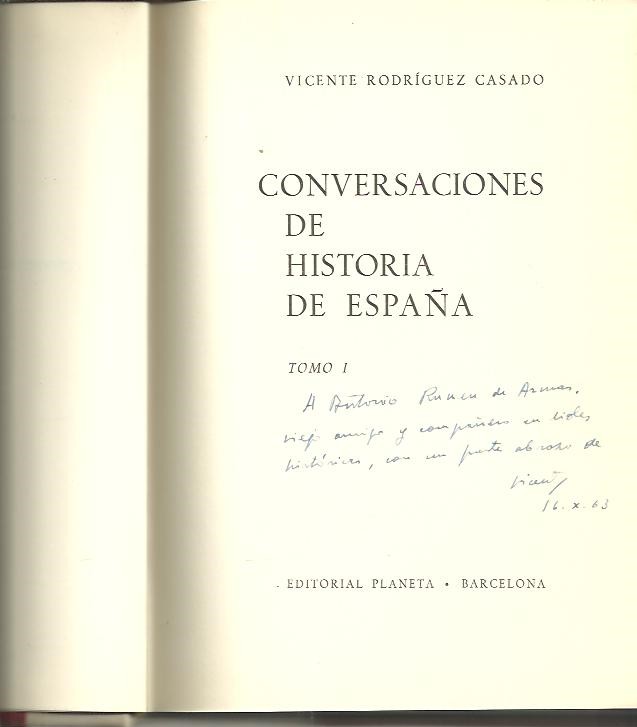 CONVERSACIONES DE HISTORIA DE ESPAA.