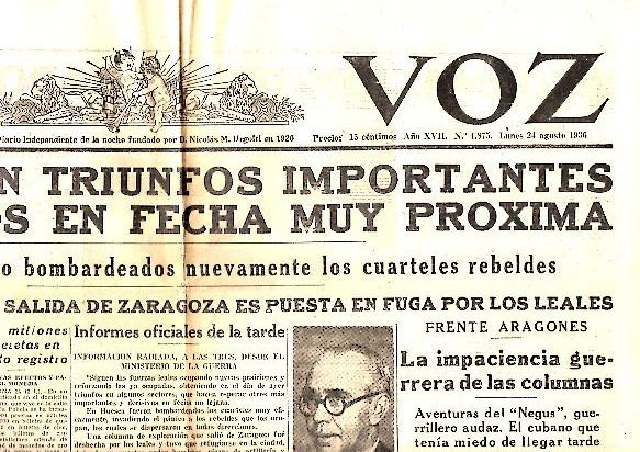 LA VOZ. A�O XVII. N.4875. 24-AGOSTO-1936.