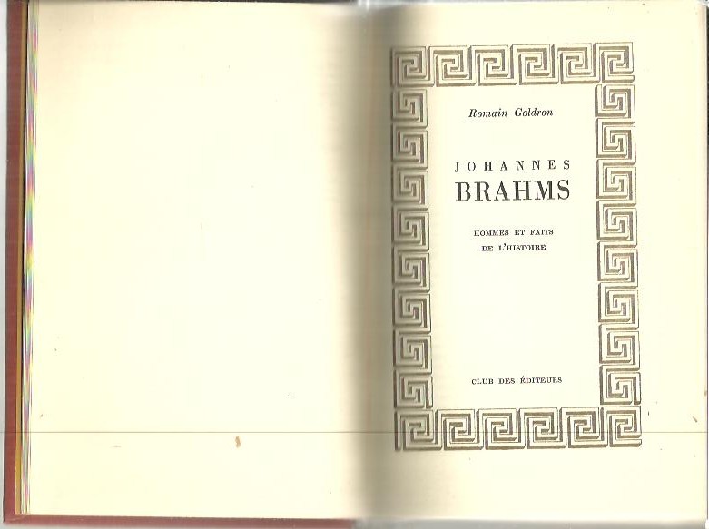 JOHANNES BRAHMS.