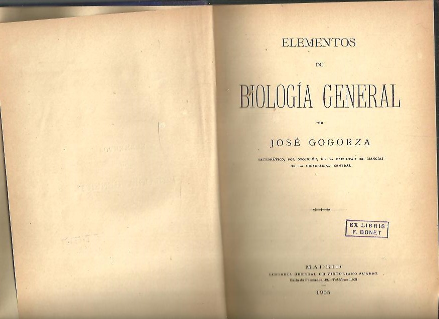 ELEMENTOS DE BIOLOGIA GENERAL.