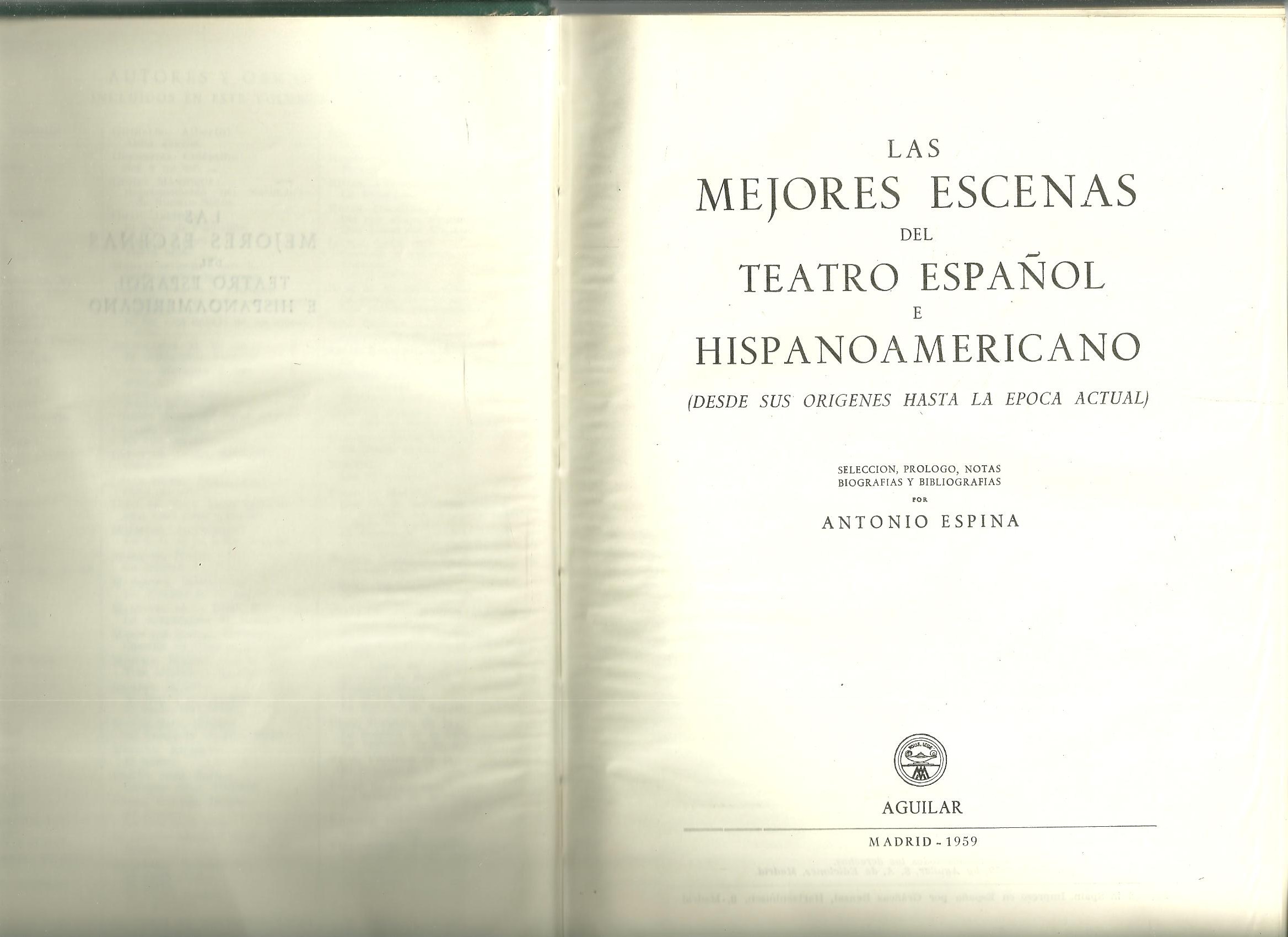 LAS MEJORES ESCENAS DEL TEATRO ESPAOL E HISPANOAMERICANO.