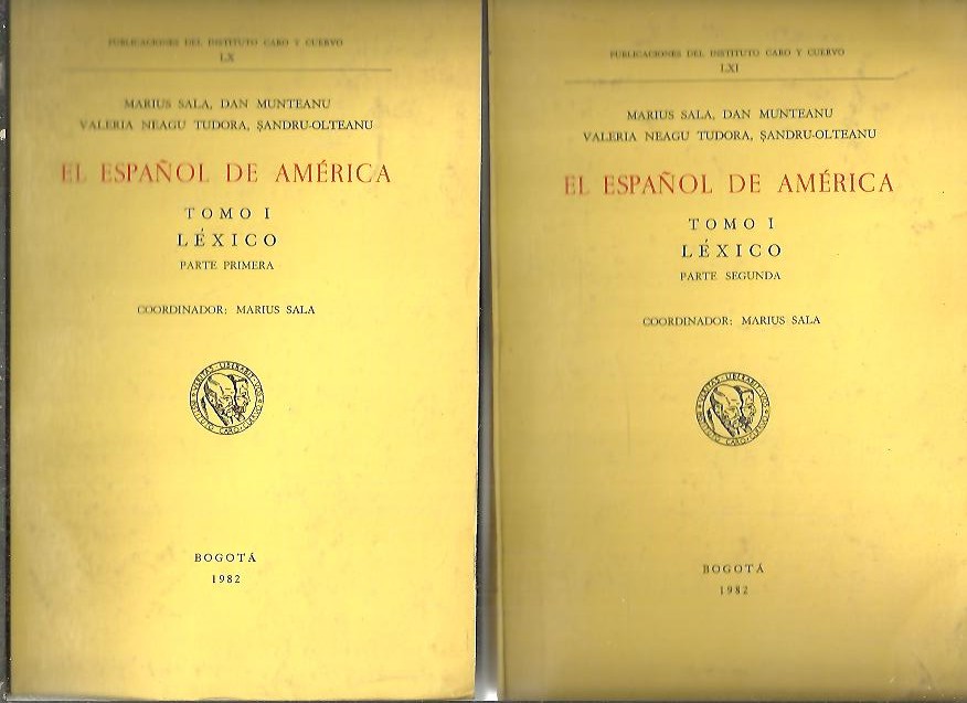 EL ESPAOL DE AMERICA. TOMO I. LEXICO.