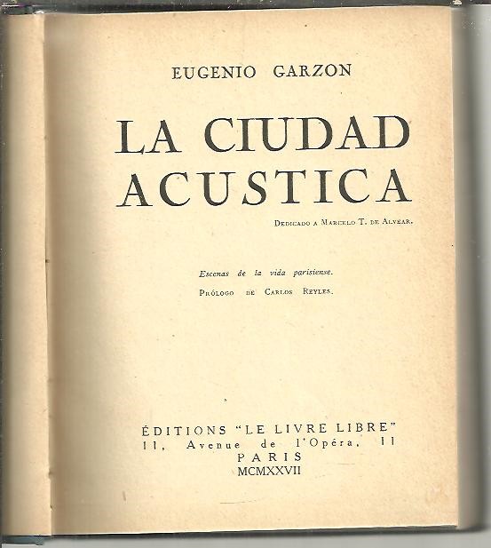 LA CIUDAD ACUSTICA.