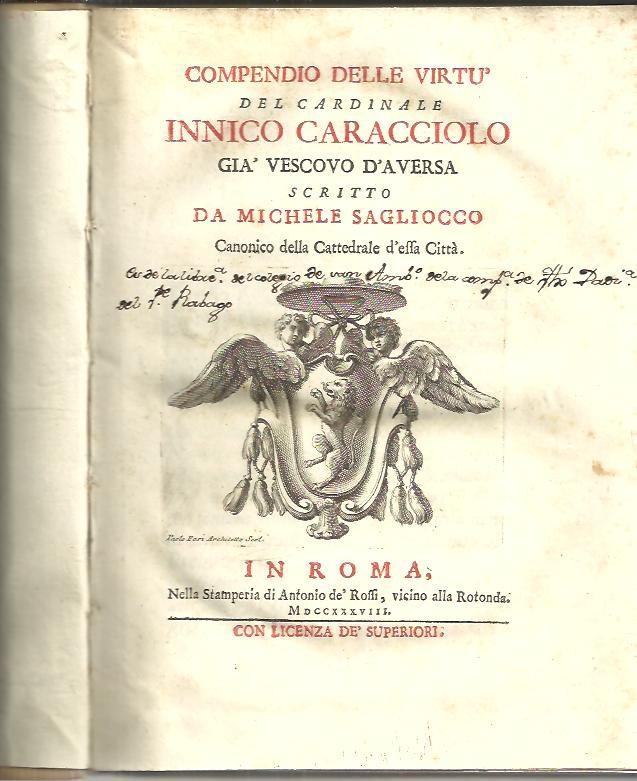 COMPENDIO DELLE VIRTU' DEL CARDINALE INNICO CARACCIOLO GIA' VESCOVO D'AVERSA.