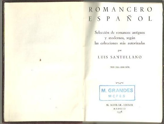 ROMANCERO ESPA�OL.