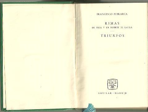 RIMAS EN VIDA Y EN MUERTE DE LAURA. TRIUNFOS.