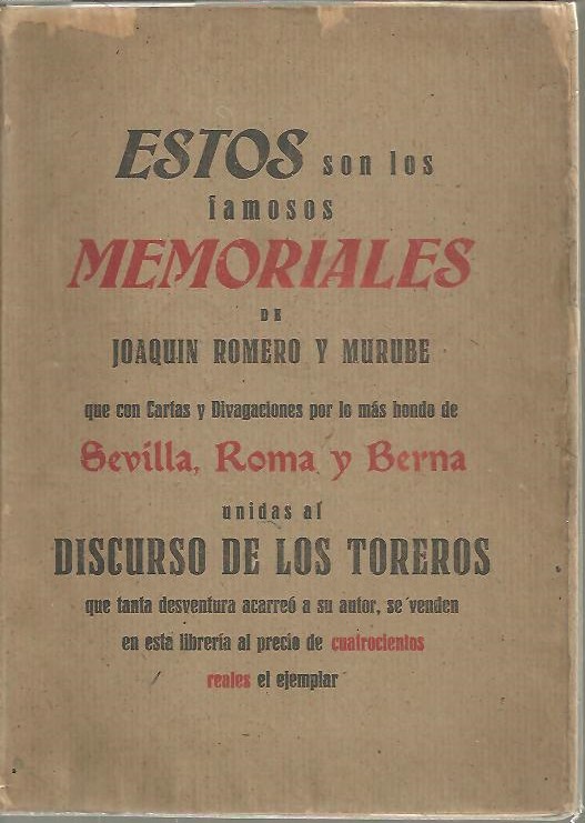 MEMORIALES Y DIVAGACIONES.