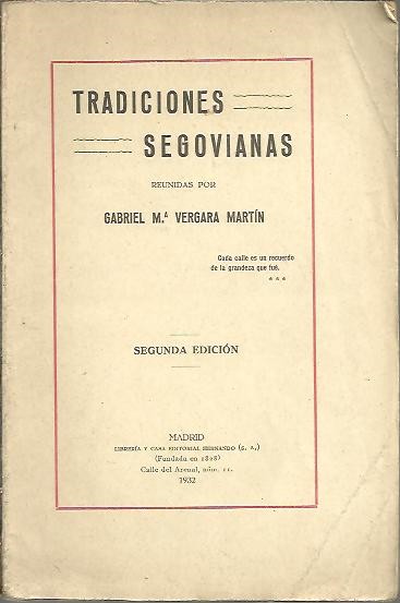 TRADICIONES SEGOVIANAS.