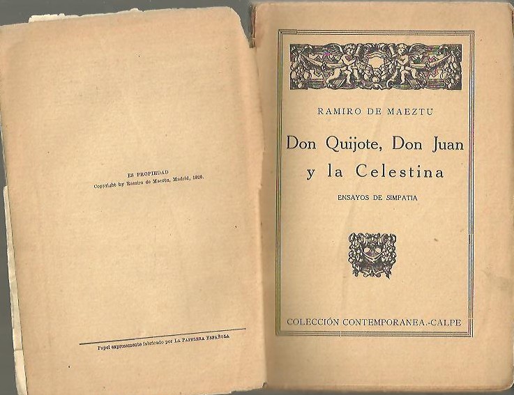 DON QUIJOTE, DON JUAN Y LA CELESTINA.