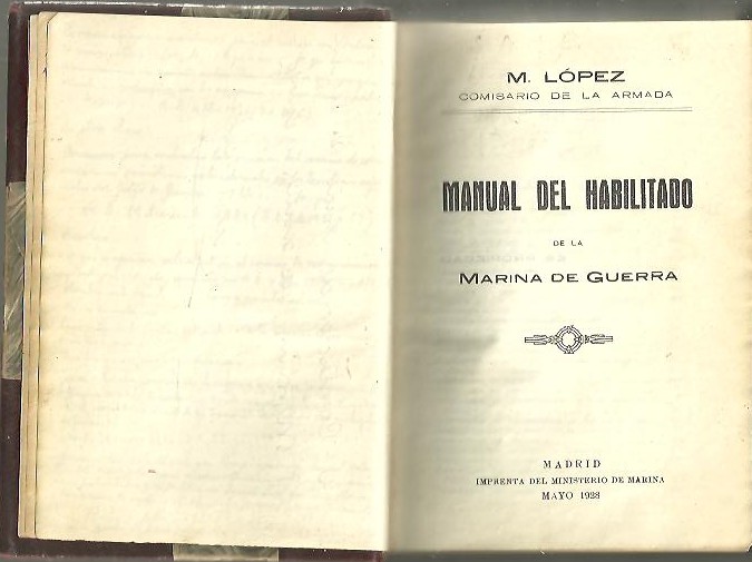 MANUAL DEL HABILITADO DE LA MARINA DE GUERRA.