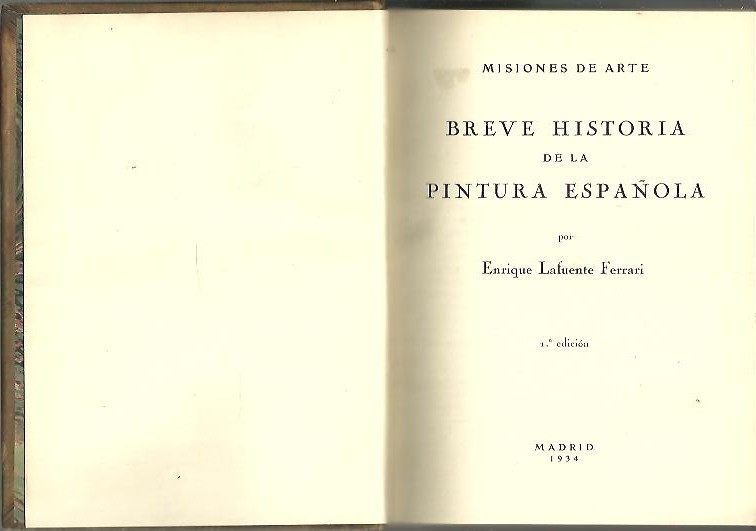 BREVE HISTORIA DE LA PINTURA ESPAOLA. BRE HISTORIA DE LA ESCULTURA ESPAOLA.