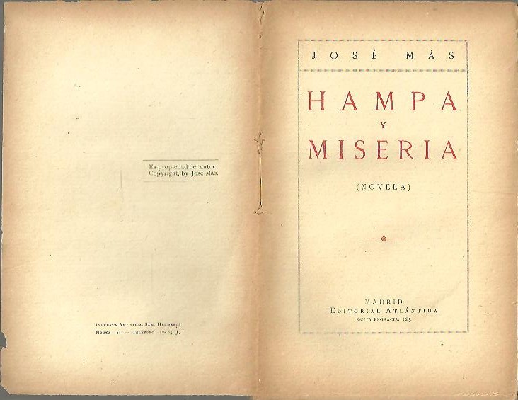 HAMPA Y MISERIA.