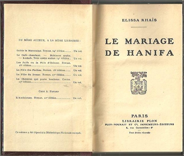 LE MARIAGE DE HANIFA.