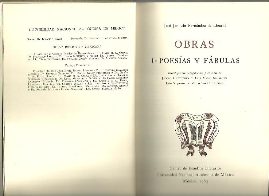 OBRAS. I. POESIAS Y FABULAS.