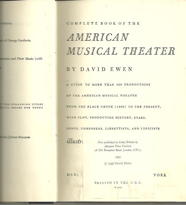 COMPLETE BOOK OF THE AMERICAN MUSICAL THEATER.