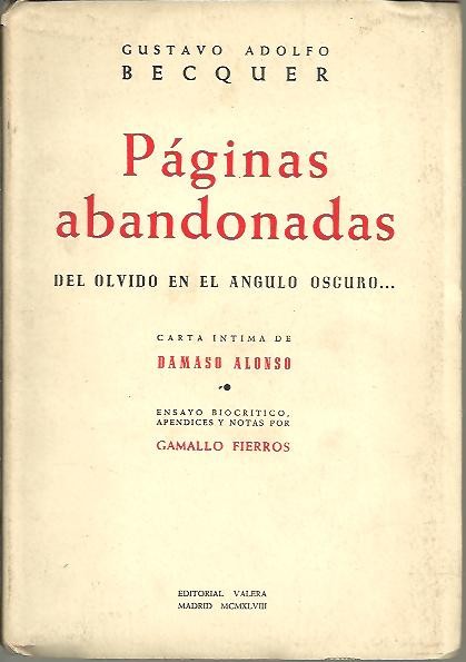 PAGINAS ABANDONADAS. DEL OLVIDO EN EL ANGULO ESCURO�