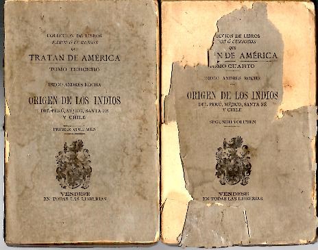 ORIGEN DE LOS INDIOS DEL PERU, MEJICO, SANTA FE Y CHILE.