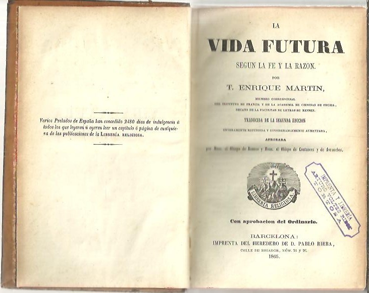 LA VIDA FUTURA SEGUN LA FE Y LA RAZON.