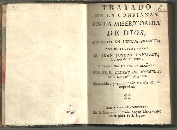 TRATADO DE LA CONFIANZA EN LA MISERICORDIA DE DIOS.
