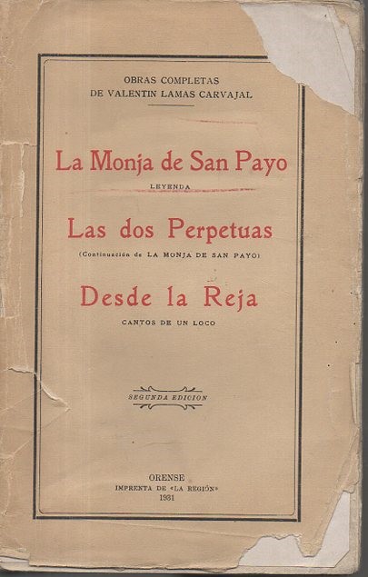 LA MONJA DE SAN PAYO. LAS DOS PERPETUAS. DESDE LA REJA.