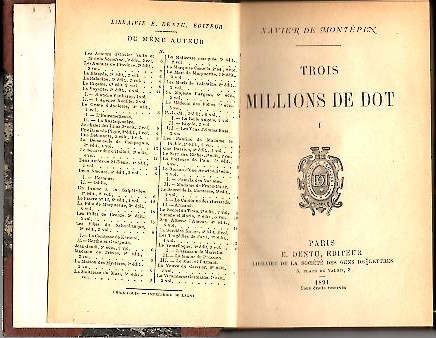 TROIS MILLIONS DE DOT. PREMIERE PARTIE. LE CRIME DE JULIEN CLAUDE.