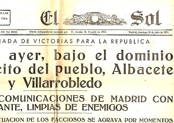 EL SOL. AO XX. N. 5905. 26-JULIO-1936.