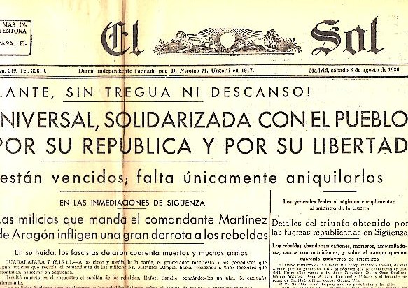 EL SOL. AO XX. N. 5917. 8-AGOSTO-1936.