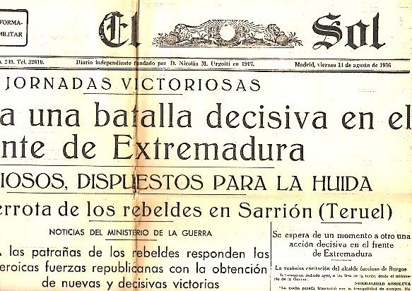 EL SOL. AO XX. N. 5922. 14-AGOSTO-1936.