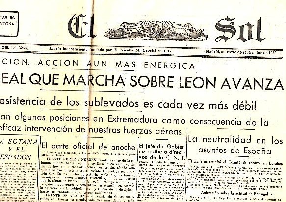 EL SOL. AÑO XX. N. 5943. 8-SEPTIEMBRE-1936.