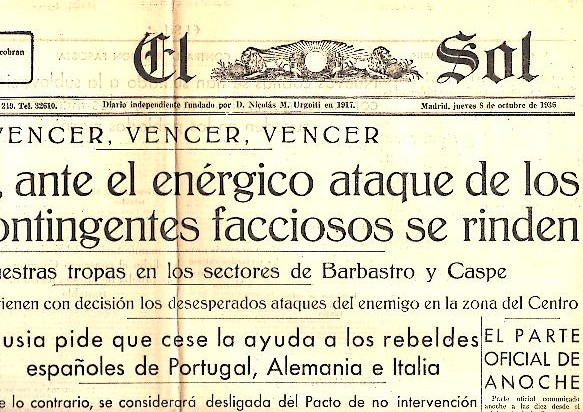 EL SOL. AO XX. N. 5969. 8-OCTUBRE-1936.