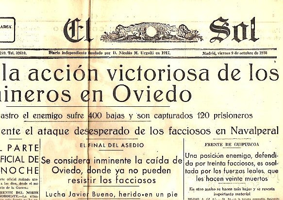EL SOL. AO XX. N. 5970. 9-OCTUBRE-1936.
