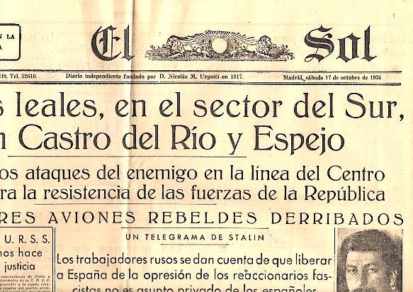 EL SOL. AO XX. N. 5977. 17-OCTUBRE-1936.