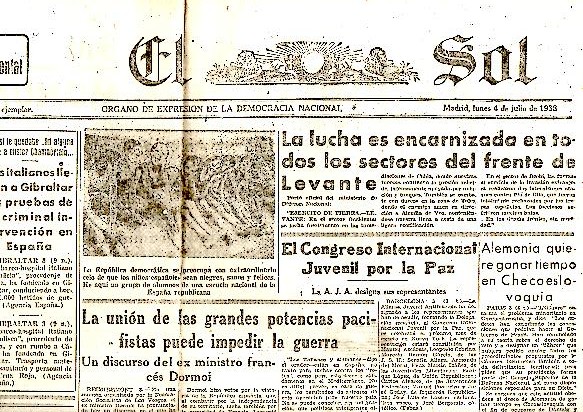 EL SOL. AO XXII. N. 6203. 4-JULIO-1938.