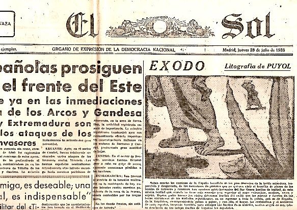 EL SOL. AÑO XXII. N. 6224. 28-JULIO-1938.