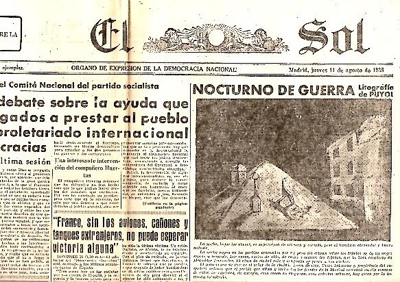 EL SOL. A�O XXII. N. 6236. 11-AGOSTO-1938.