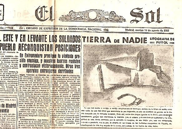 EL SOL. AO XXII. N. 6240. 16-AGOSTO-1938.