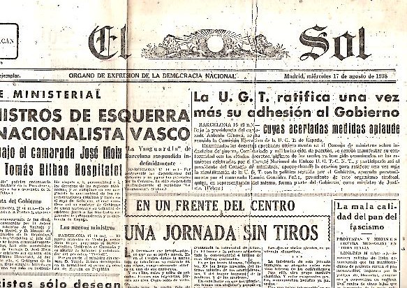 EL SOL. AO XXII. N. 6241. 17-AGOSTO-1938.