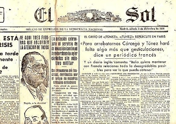 EL SOL. AO XXII. N. 6336. 3-DICIEMBRE-1938.