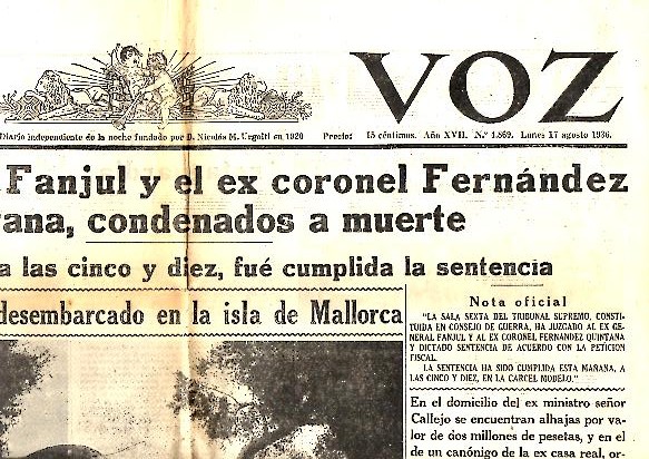 LA VOZ. A�O XVII. N.4869. 17-AGOSTO-1936.