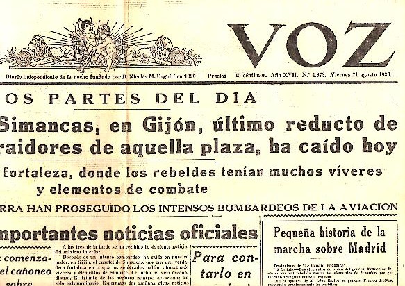 LA VOZ. AO XVII. N.4873. 21-AGOSTO-1936.