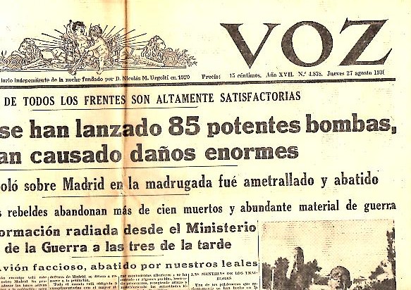 LA VOZ. AO XVII. N.4878. 27-AGOSTO-1936.