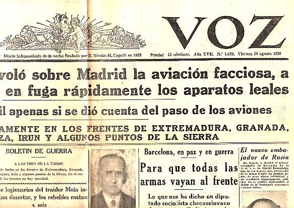 LA VOZ. A�O XVII. N.4879. 28-AGOSTO-1936.