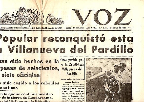 LA VOZ. AO XVIII. N. 5165. 11-JULIO-1937.