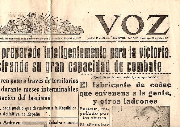 LA VOZ. AO XVIII. N. 5207. 29-AGOSTO-1937.
