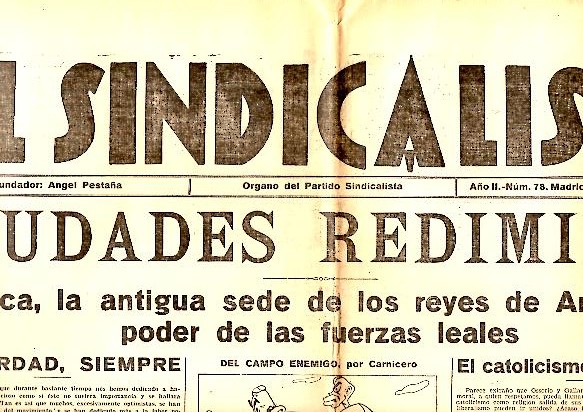EL SINDICALISTA. ORGANO DEL PARTIDO SINDICALISTA. AO II. N. 78. 9-SEPTIEMBRE-1936.