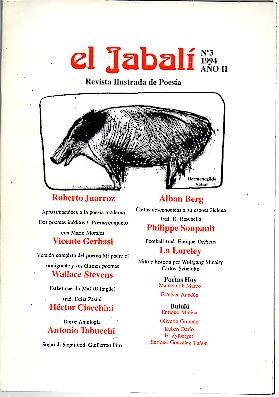 EL JABALI. REVISTA ILUSTRADA DE POESIA. N. 3. 1994. AO II.