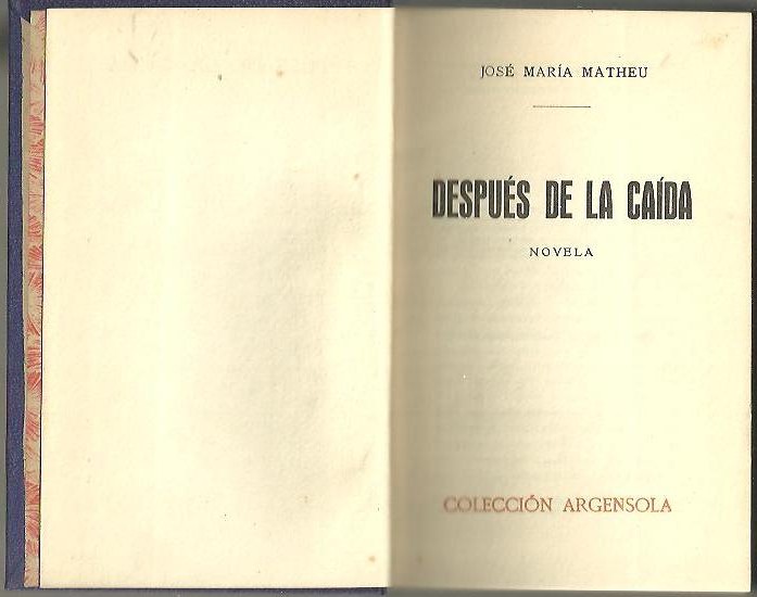 DESPUES DE LA CAIDA.