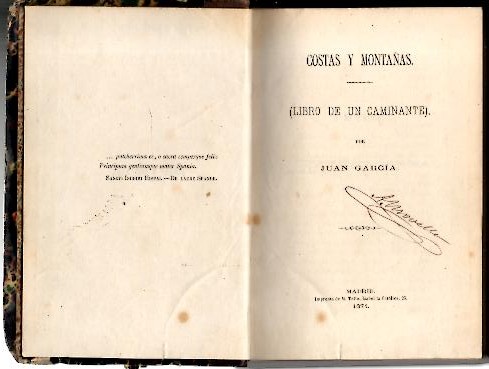 COSTAS Y MONTA�AS. DIARIO DE UN CAMINANTE.