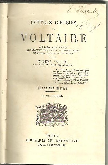 LETTRES CHOISIES DE VOLTAIRE. II.