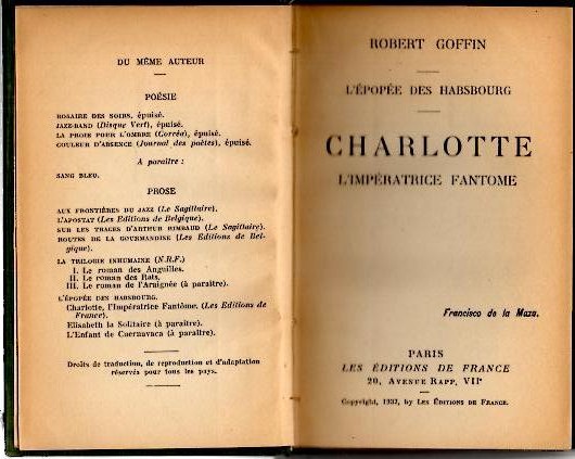 CHARLOTTE. L'IMPERATRICE FANTOME.